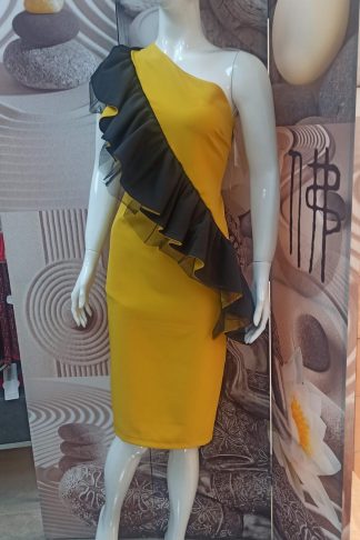 Vestido Yellow black